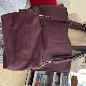 Beautiful plumb purse set